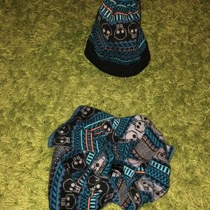 H&M Skeleton Hat And Scarf Set Boys